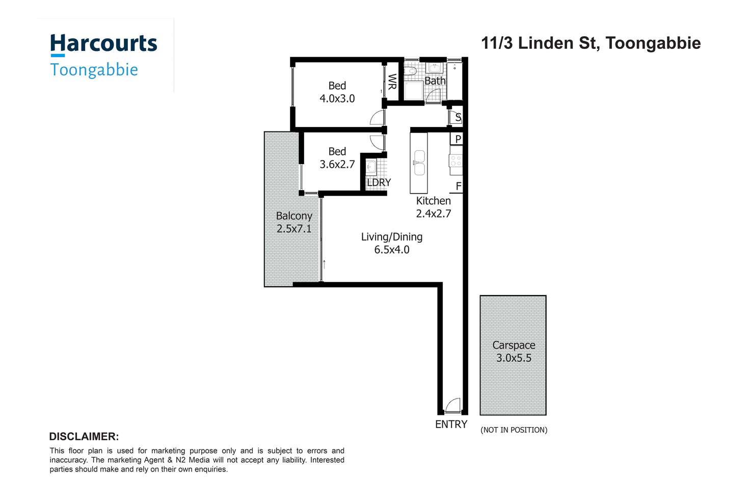 Floorplan of Homely apartment listing, 11/3-5 Linden St, Toongabbie NSW 2146