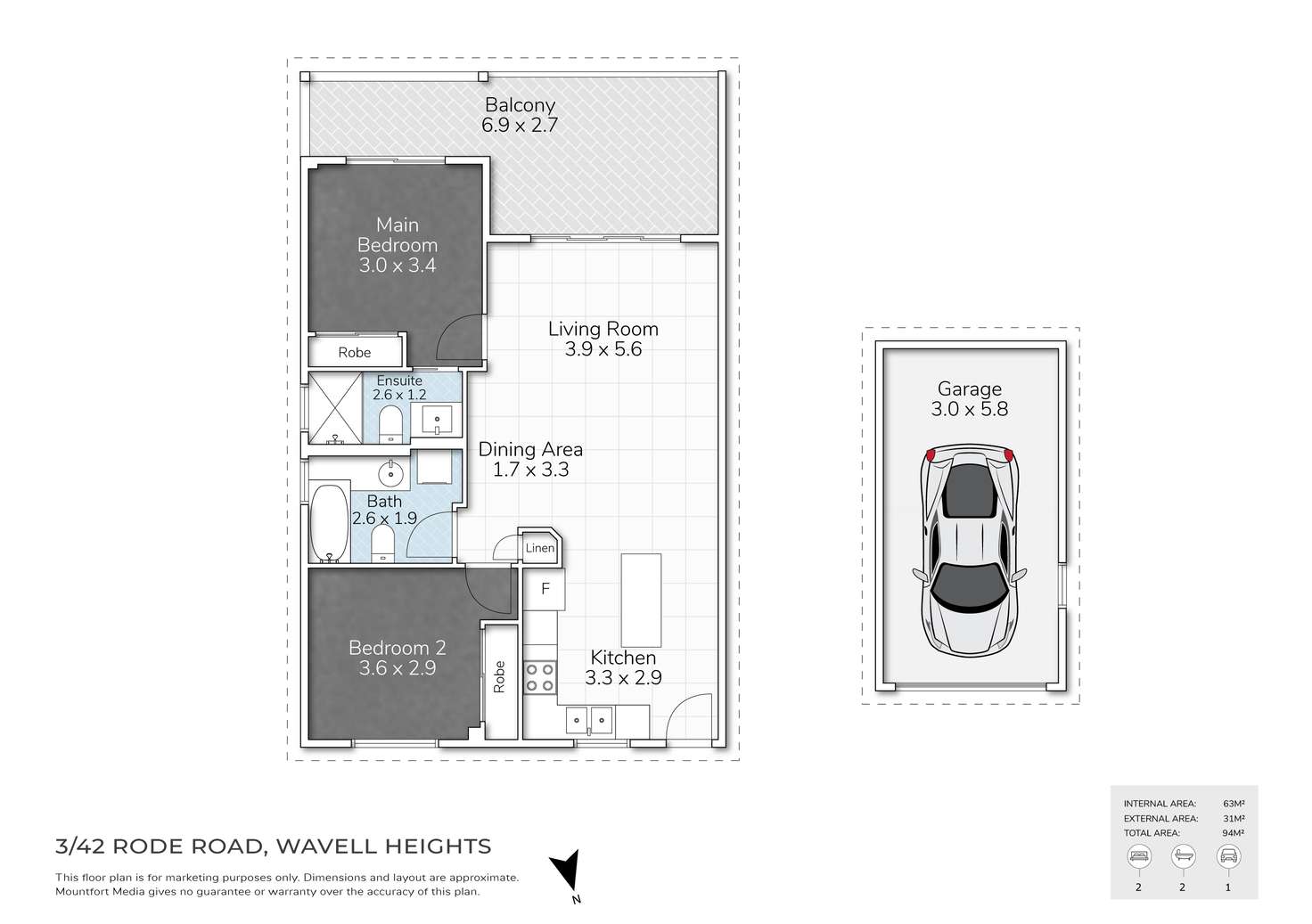 Floorplan of Homely unit listing, 3/42 Rode Road, Wavell Heights QLD 4012