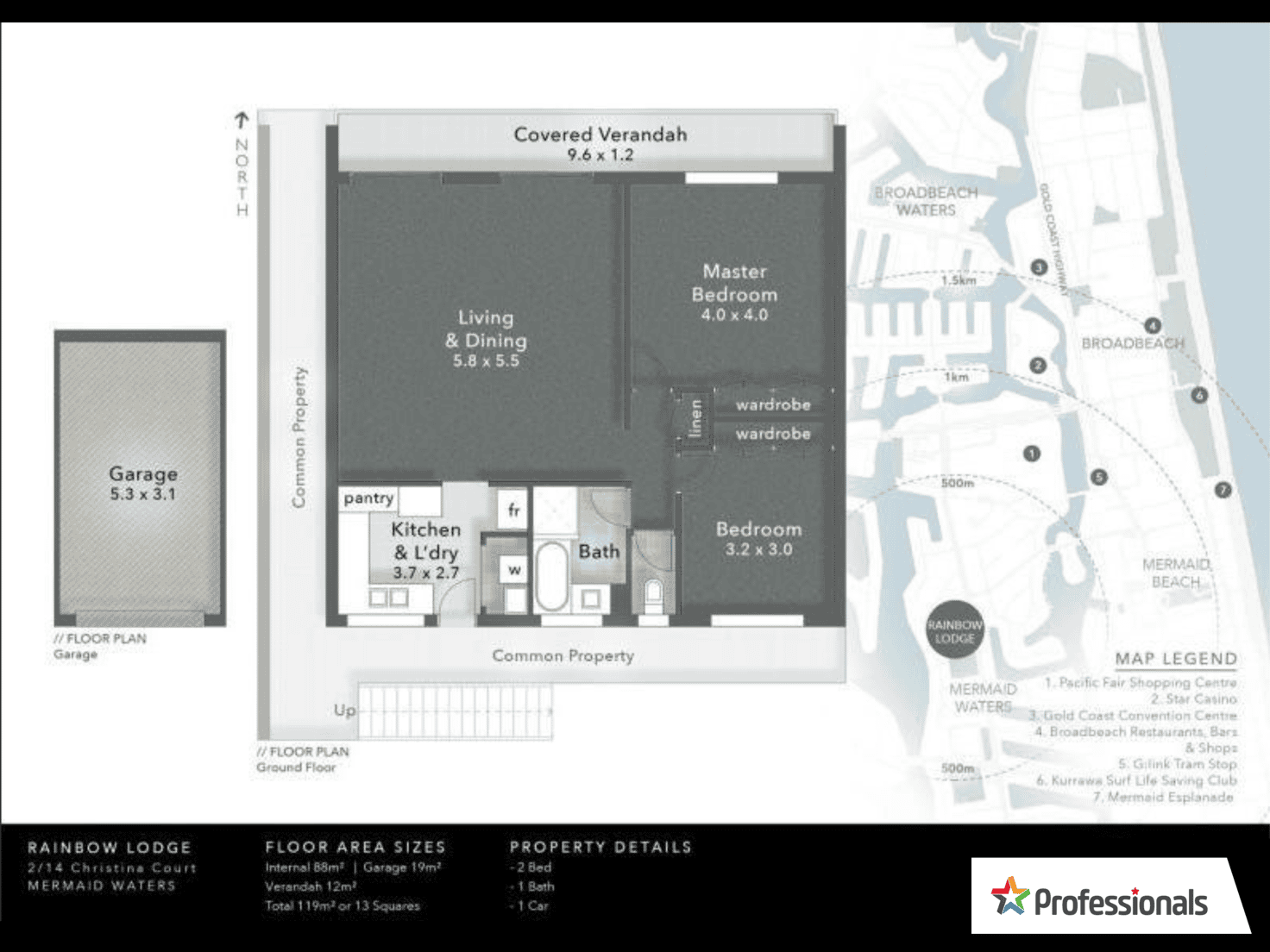 Floorplan of Homely unit listing, 2/14 Christina Court, Mermaid Waters QLD 4218