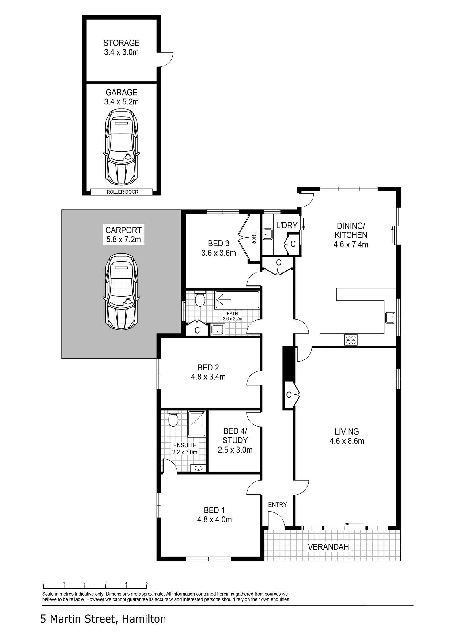 Floorplan of Homely house listing, 5 Martin Street, Hamilton VIC 3300