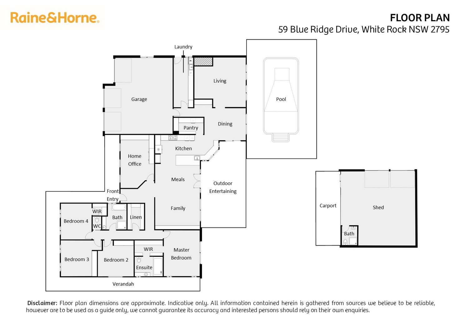 Floorplan of Homely house listing, 59 Blue Ridge Drive, White Rock NSW 2795