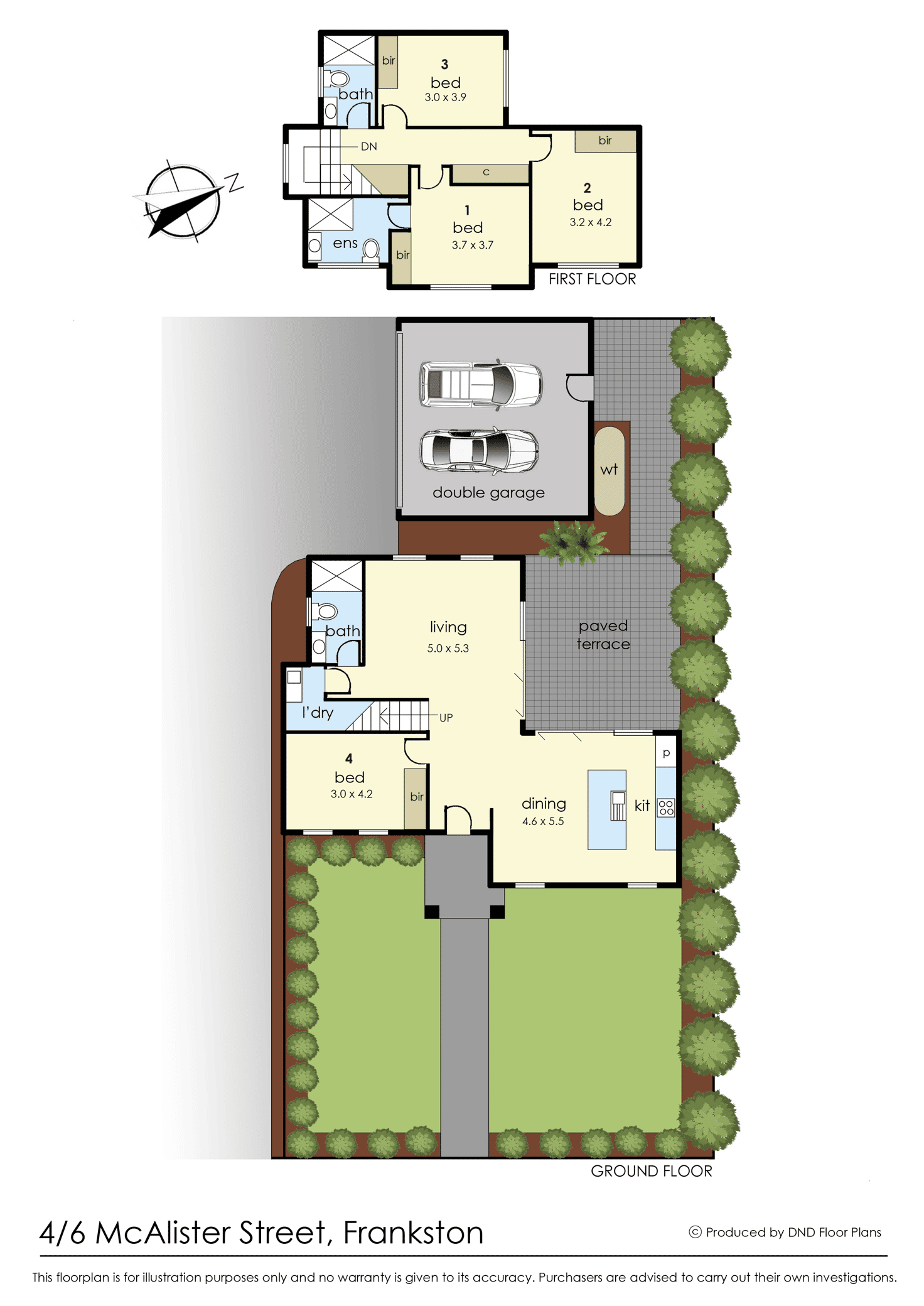 Floorplan of Homely townhouse listing, 4/6 McAlister Street, Frankston VIC 3199