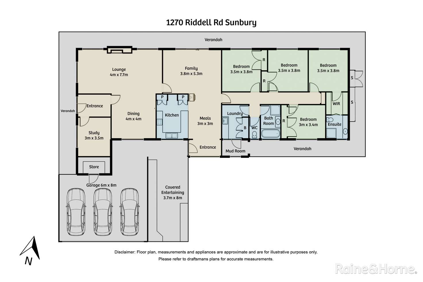 Floorplan of Homely house listing, 1270 Riddell Road, Sunbury VIC 3429