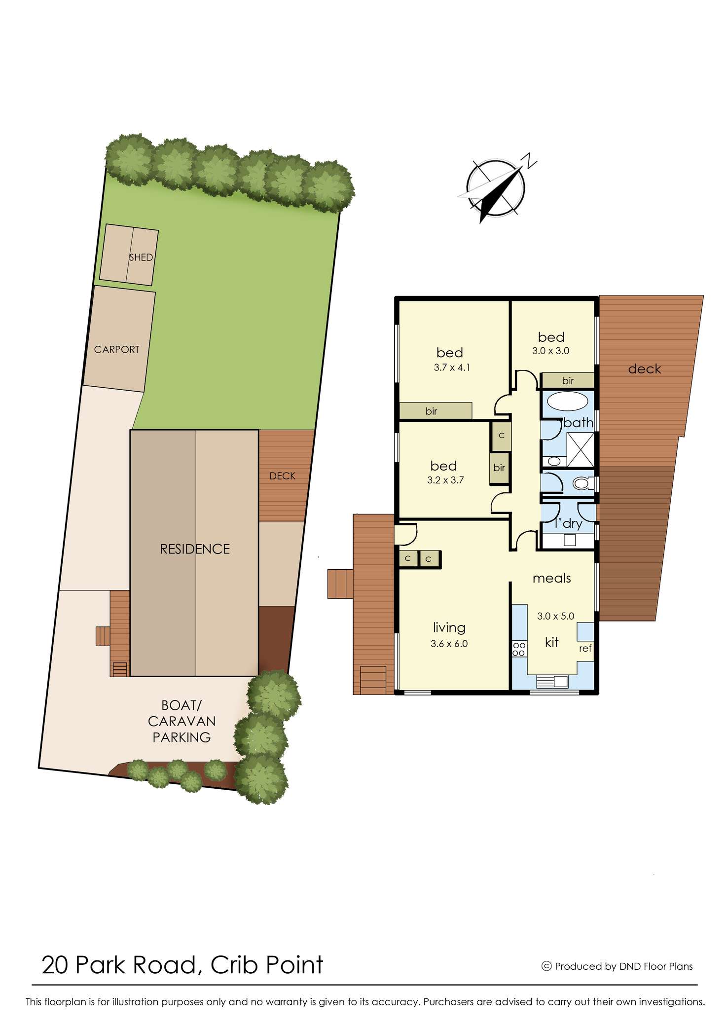 Floorplan of Homely house listing, 20 Park Road, Crib Point VIC 3919