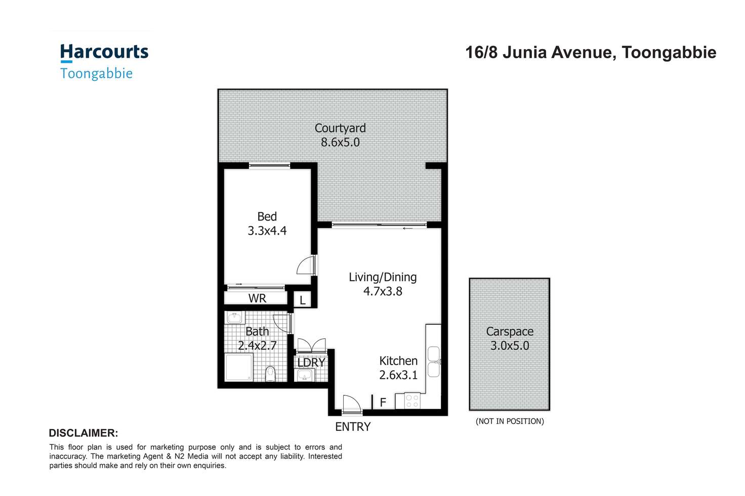 Floorplan of Homely unit listing, 16/8 Junia Avenue, Toongabbie NSW 2146