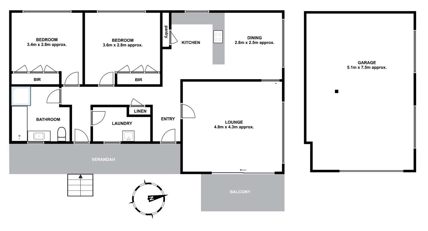 Floorplan of Homely house listing, 2/120 Wells Parade, Blackmans Bay TAS 7052