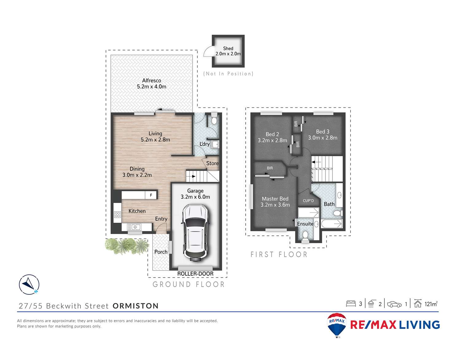 Floorplan of Homely townhouse listing, 27/55 Beckwith Street, Ormiston QLD 4160