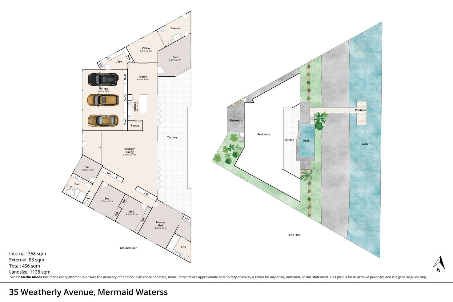 Floorplan of Homely house listing, 35 Weatherly Avenue, Mermaid Waters QLD 4218