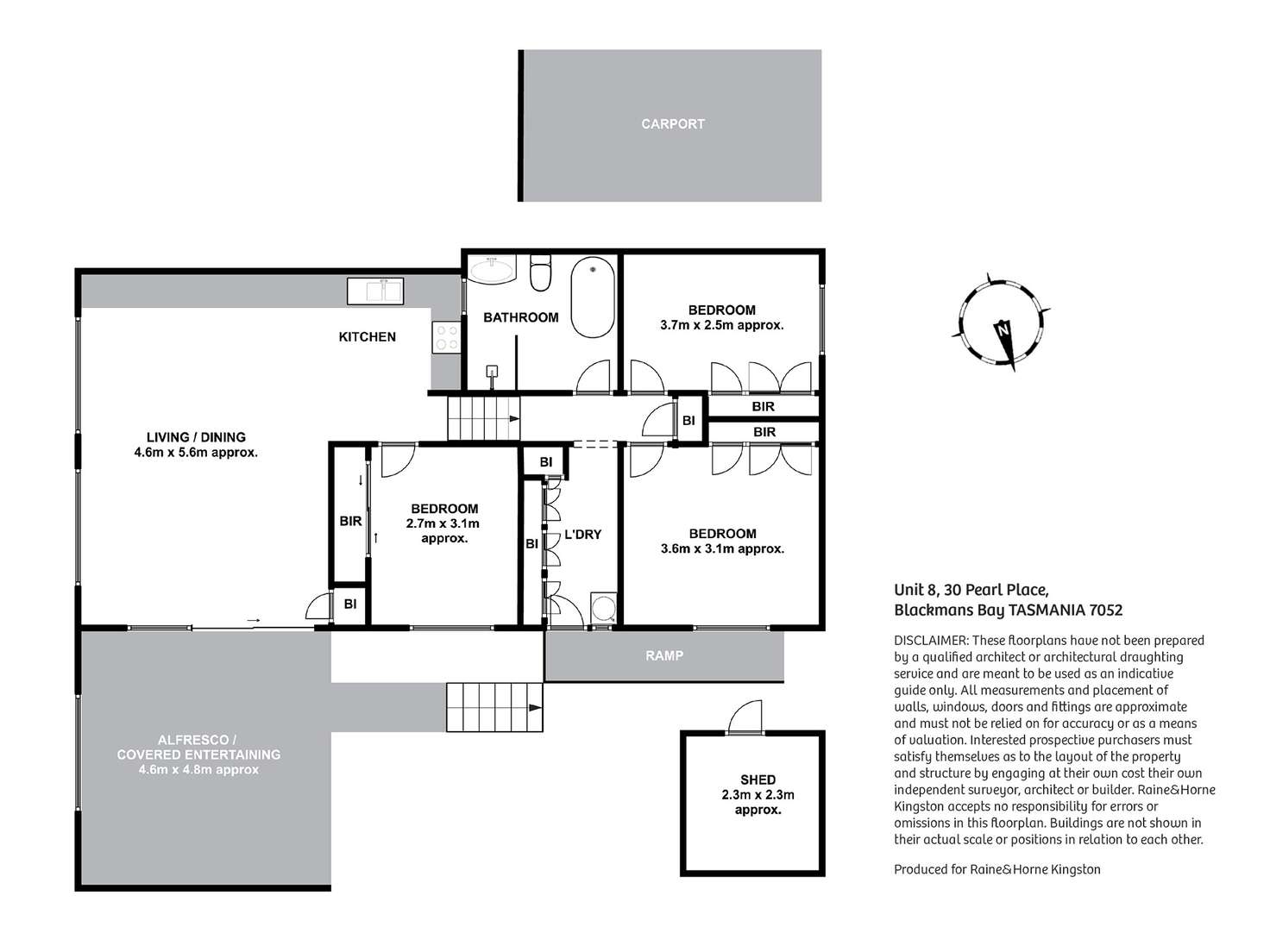 Floorplan of Homely unit listing, 8/30 Pearl Place, Blackmans Bay TAS 7052