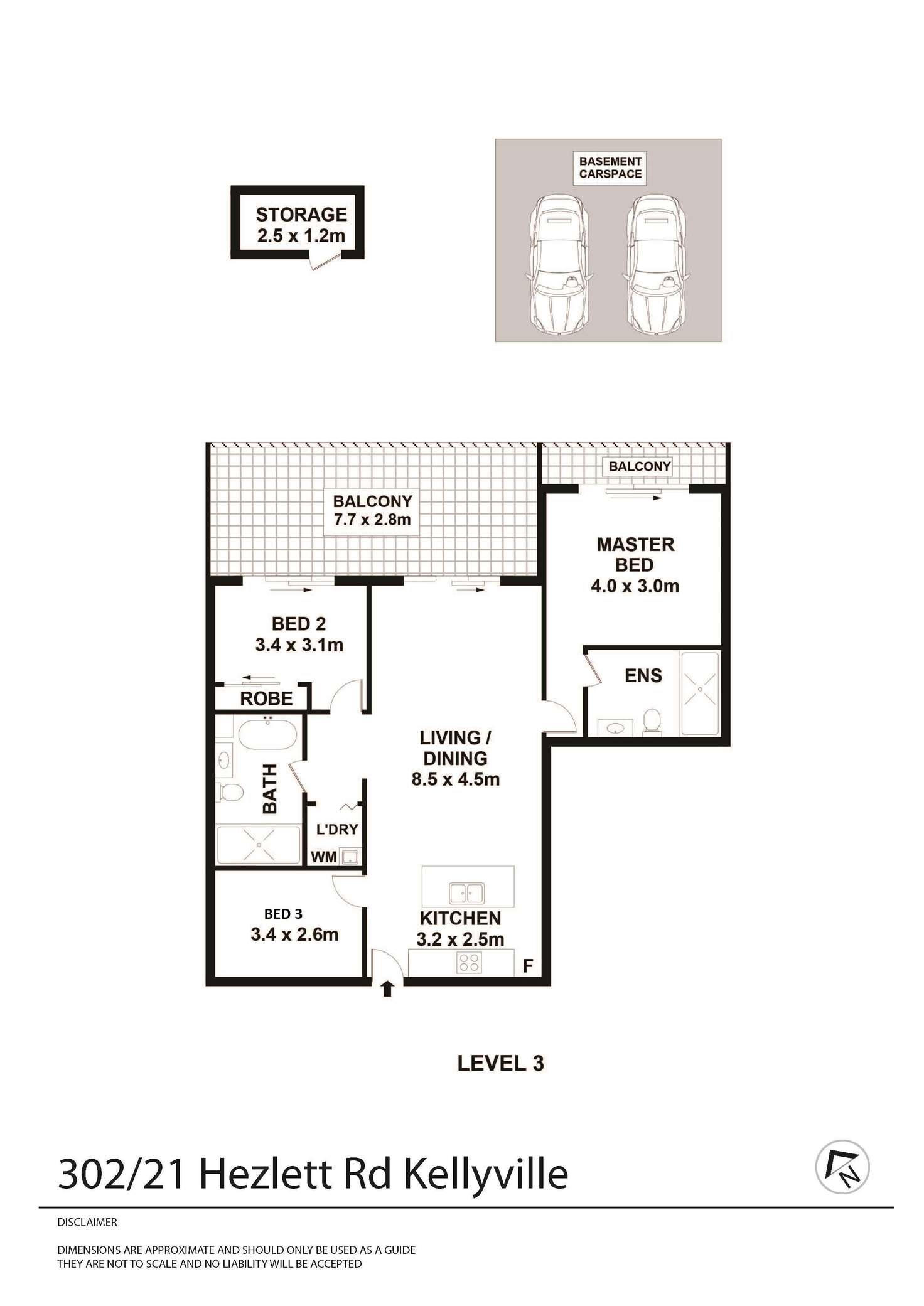 Floorplan of Homely apartment listing, 302/21 Hezlett Road, North Kellyville NSW 2155