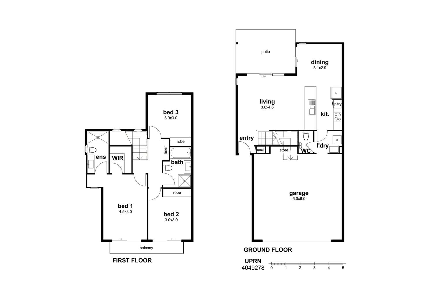 Floorplan of Homely townhouse listing, 28 Russell Street, Everton Park QLD 4053
