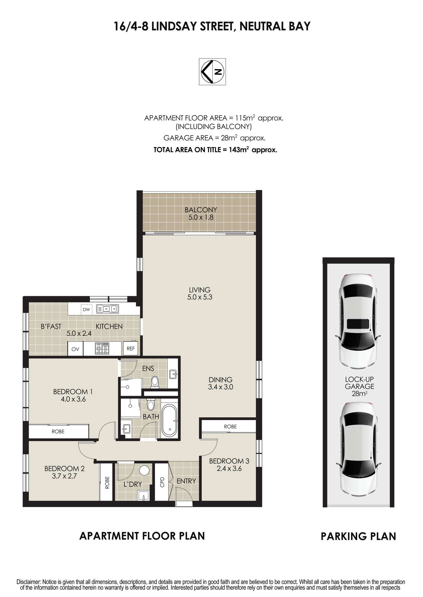Floorplan of Homely apartment listing, 16/4-8 Lindsay Street, Neutral Bay NSW 2089