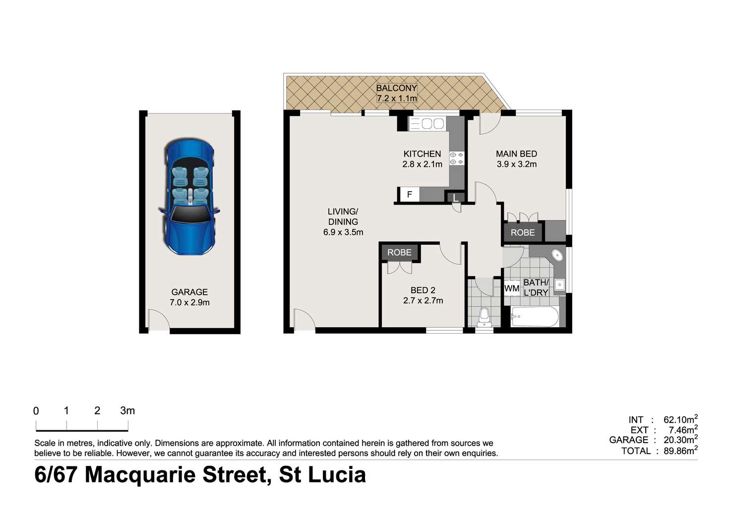 Floorplan of Homely apartment listing, 6/67 Macquarie Street, St Lucia QLD 4067