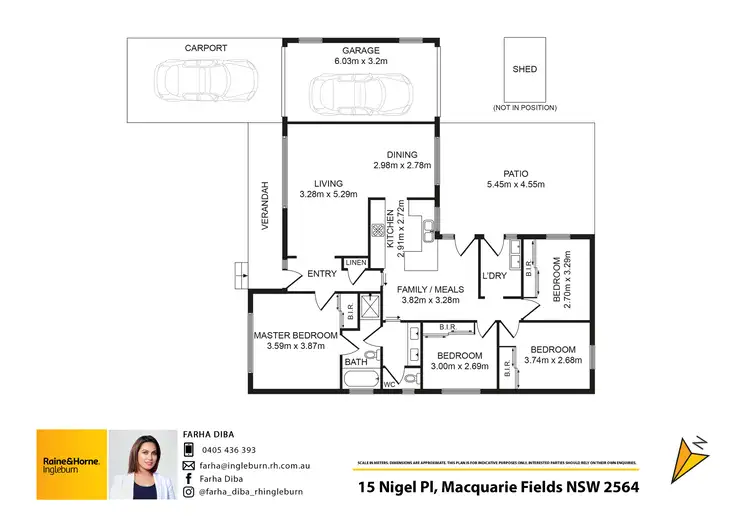 Floorplan of Homely house listing, 15 Nigel Place, Macquarie Fields NSW 2564