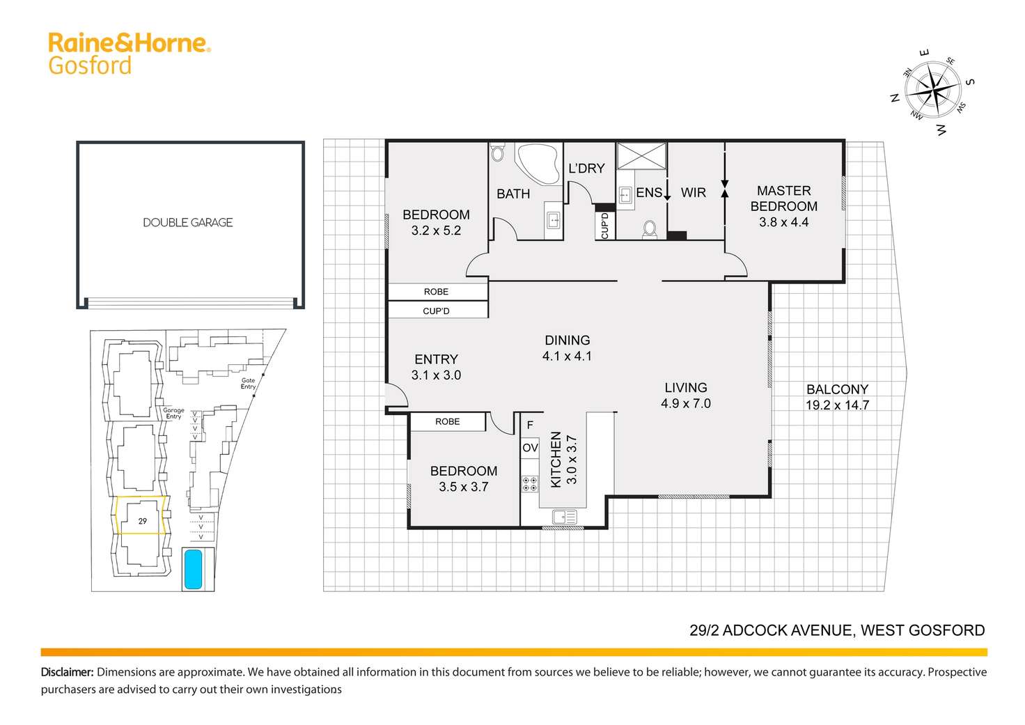 Floorplan of Homely apartment listing, 29/2 Adcock Avenue, West Gosford NSW 2250