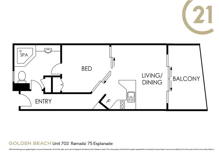 Floorplan of Homely unit listing, Unit 703 'Ramada' 75 Esplanade, Golden Beach QLD 4551