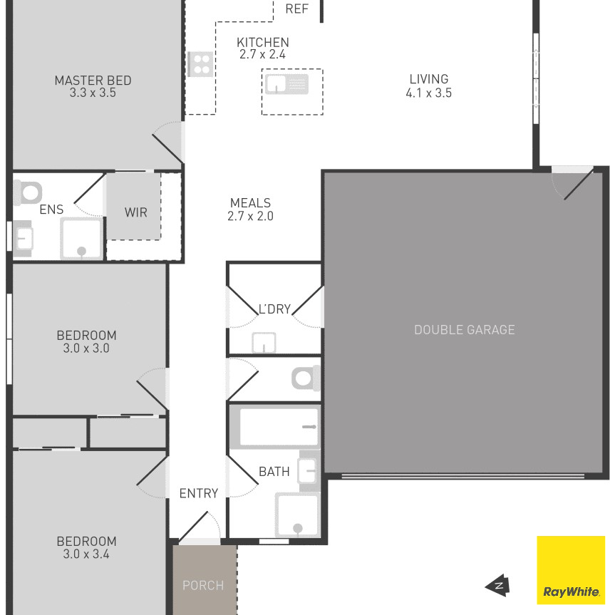 Floorplan of Homely house listing, 3 Union Street, Harkness VIC 3337