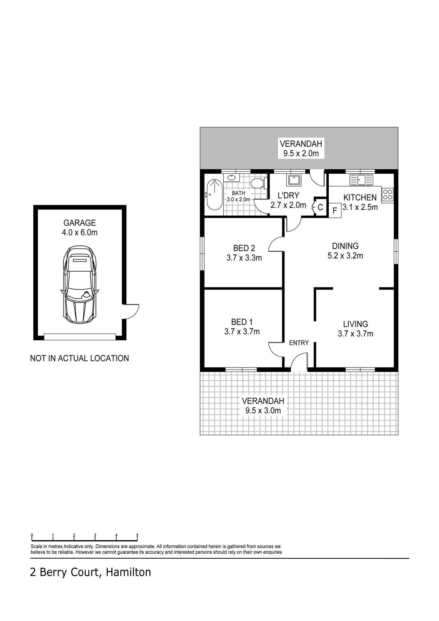 Floorplan of Homely house listing, 2 Berry Court, Hamilton VIC 3300