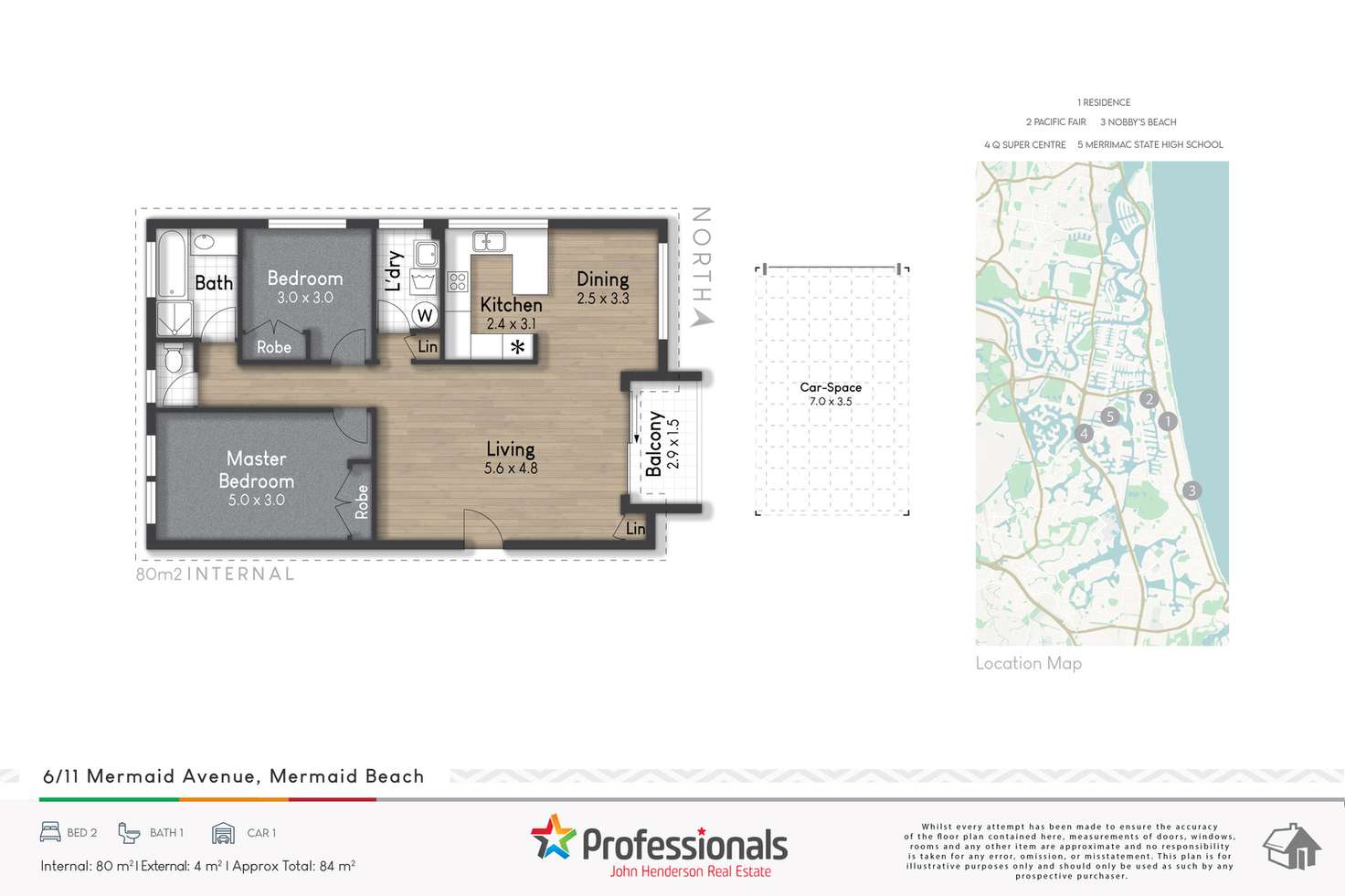 Floorplan of Homely unit listing, 6/11 Mermaid Avenue, Mermaid Beach QLD 4218