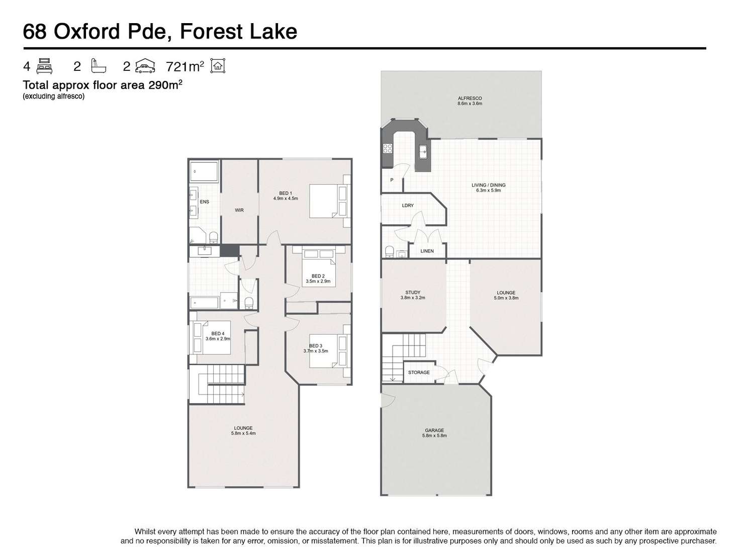 Floorplan of Homely house listing, 68 Oxford Parade, Forest Lake QLD 4078