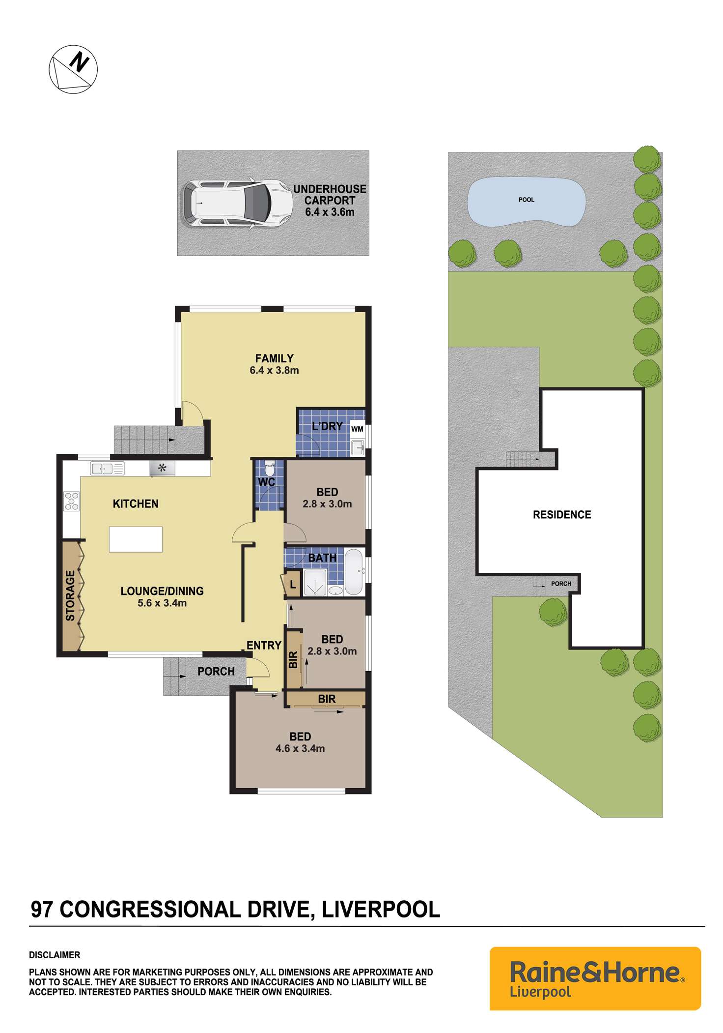 Floorplan of Homely house listing, 97 Congressional Drive, Liverpool NSW 2170