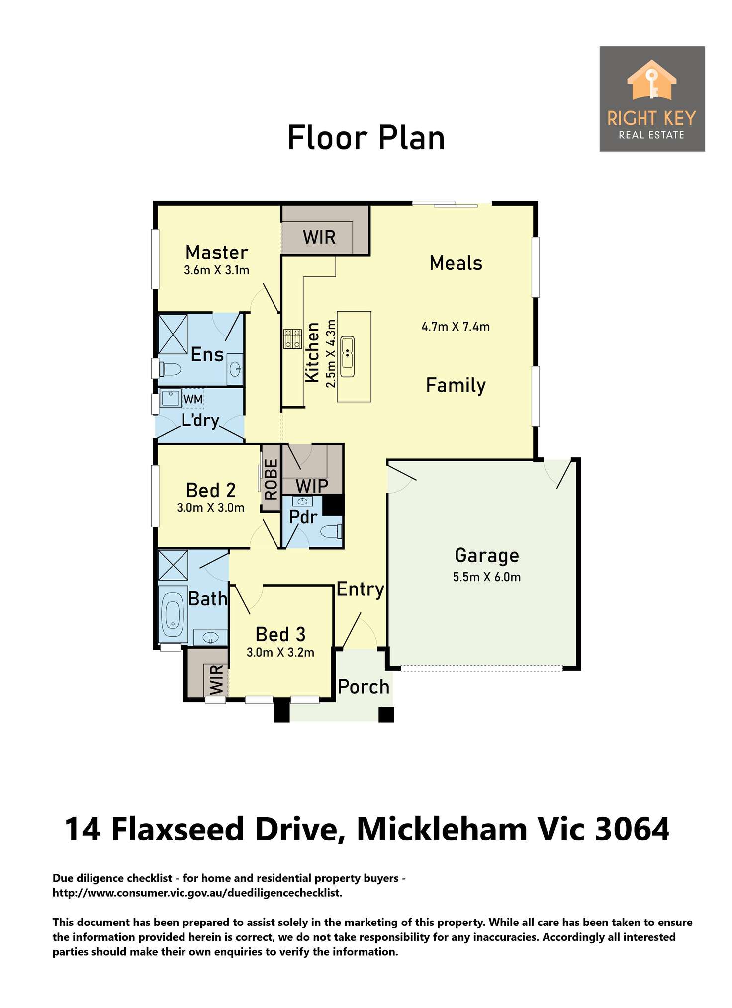 Floorplan of Homely house listing, 14 Flaxseed Drive, Mickleham VIC 3064