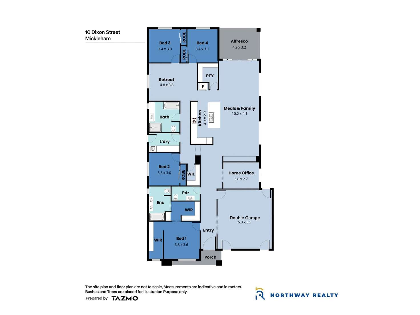 Floorplan of Homely house listing, 10 Dixon Street, Mickleham VIC 3064