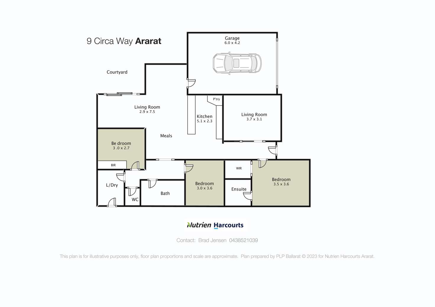 Floorplan of Homely house listing, 9 Circa Way, Ararat VIC 3377