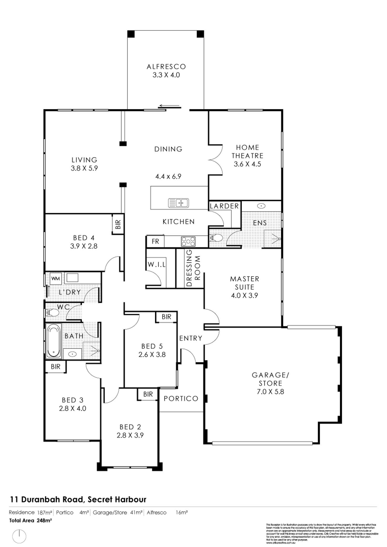 Floorplan of Homely house listing, 11 Duranbah Road, Secret Harbour WA 6173