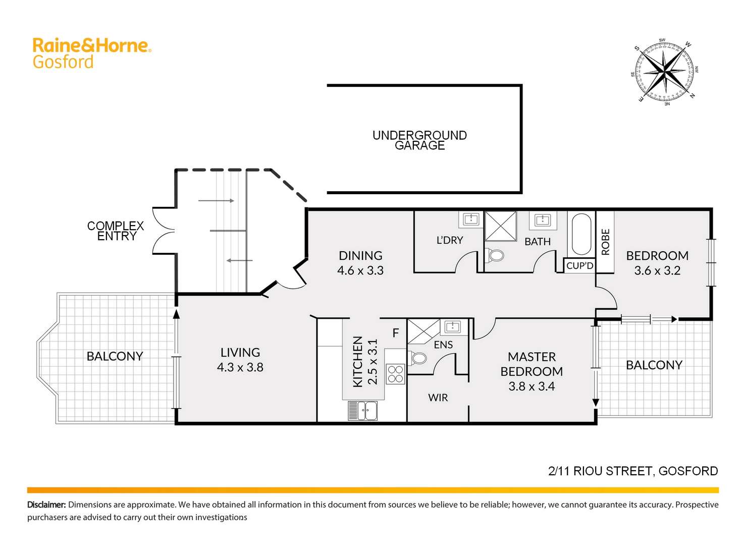 Floorplan of Homely apartment listing, 2/11 Riou Street, Gosford NSW 2250
