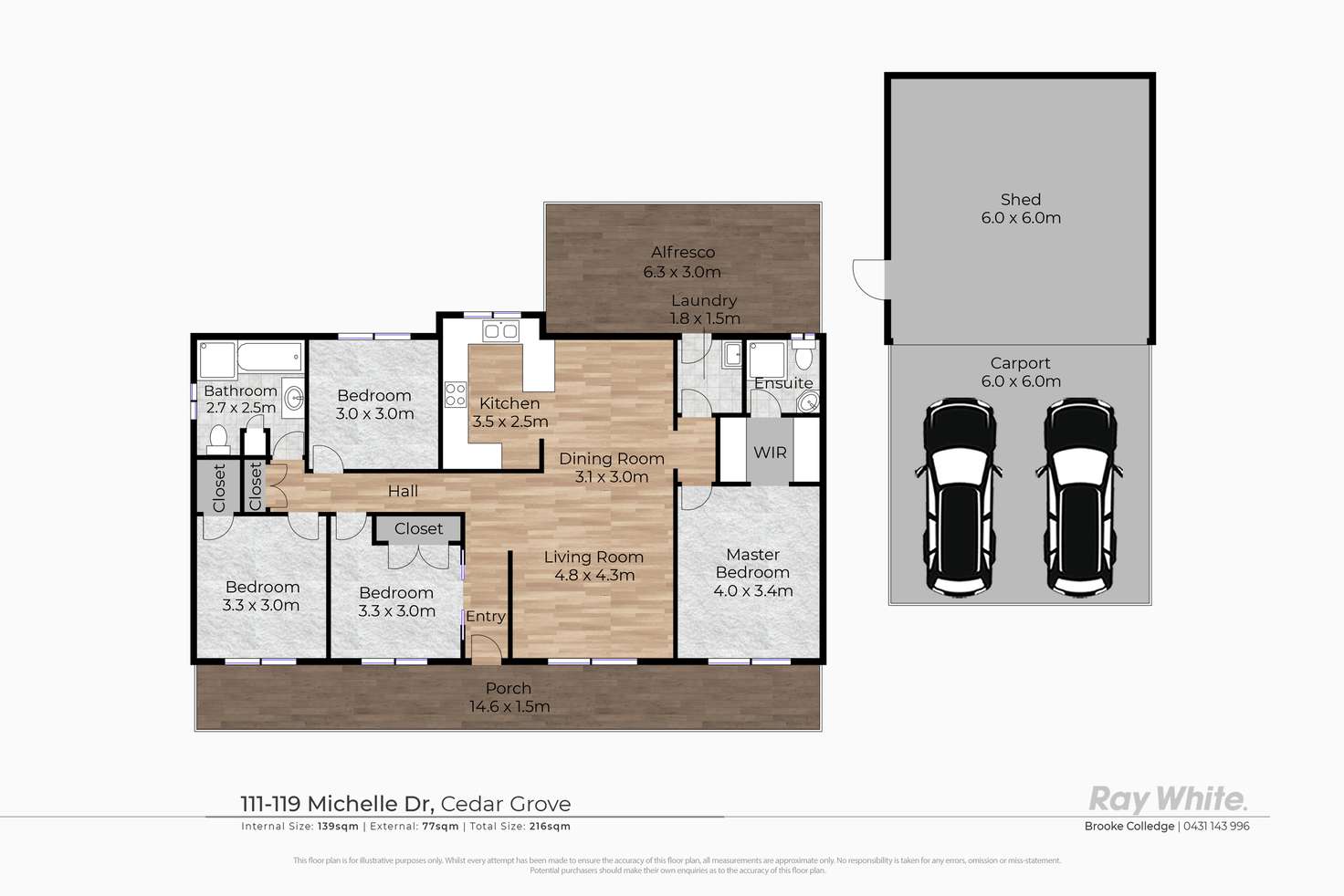 Floorplan of Homely house listing, 111-119 Michelle Drive, Cedar Grove QLD 4285