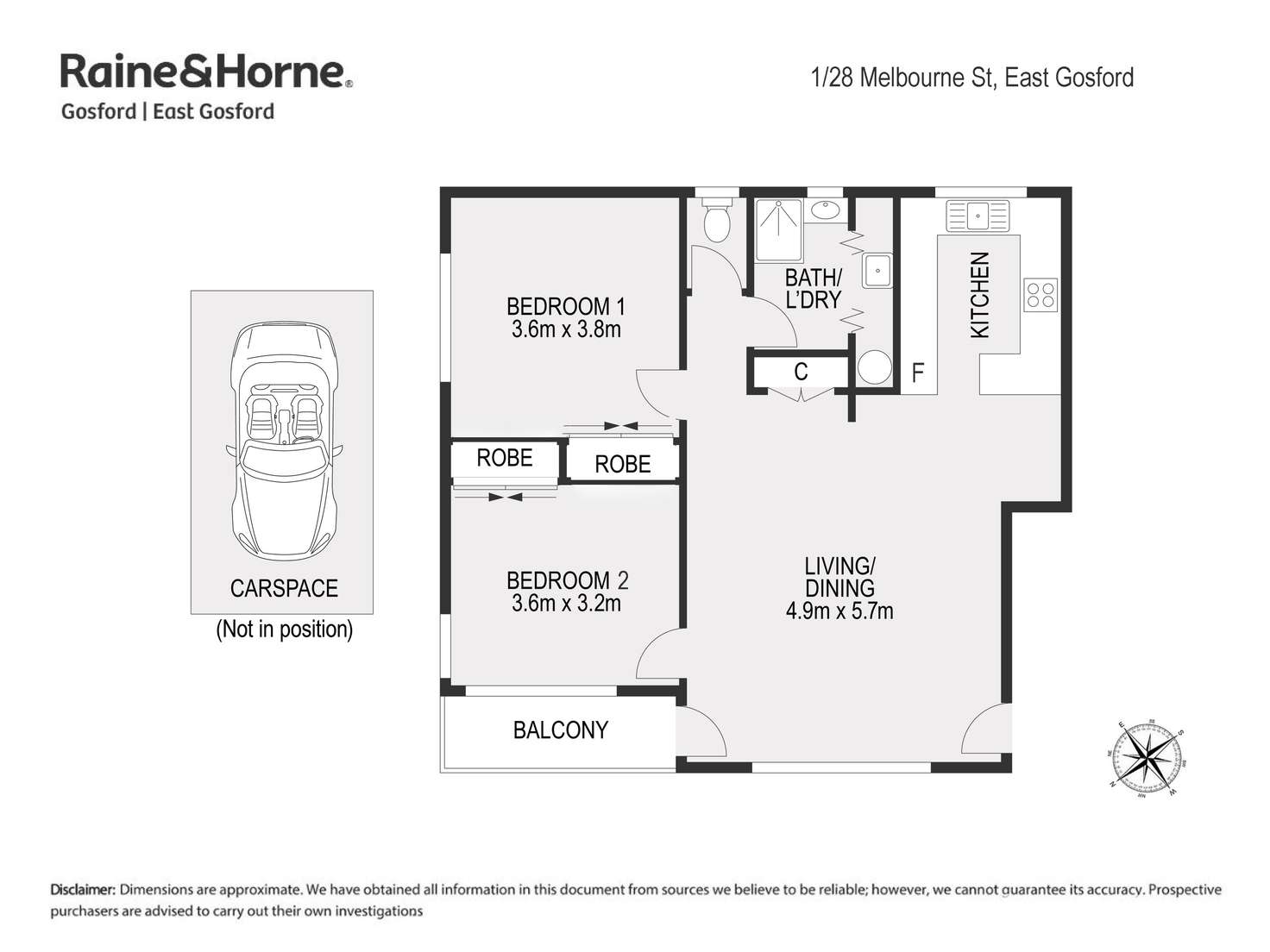 Floorplan of Homely unit listing, 1/28 Melbourne Street, East Gosford NSW 2250