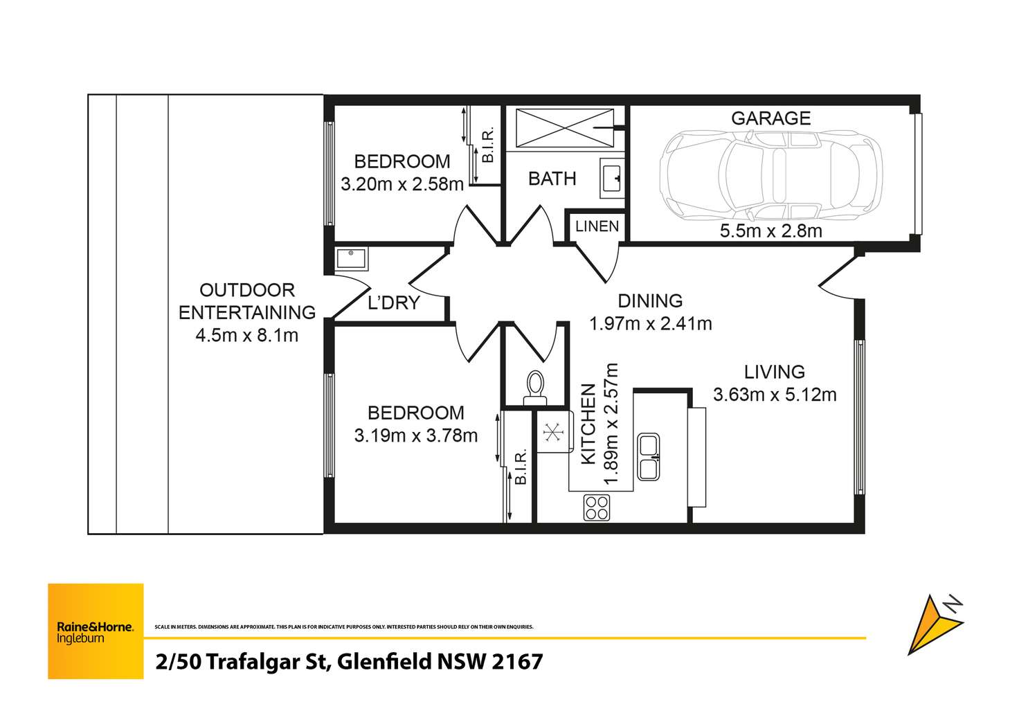 Floorplan of Homely villa listing, 2/50 Trafalgar Street, Glenfield NSW 2167