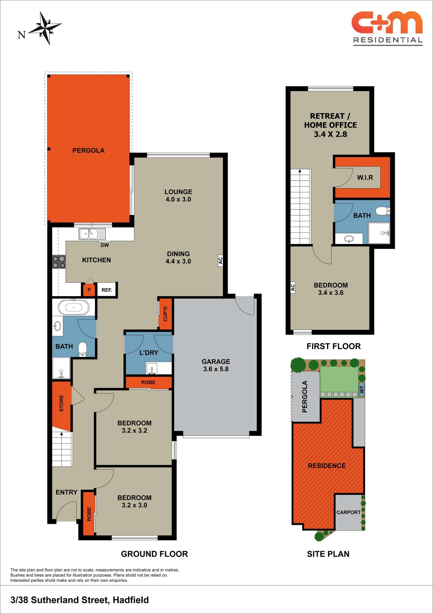 Floorplan of Homely townhouse listing, 3/38 Sutherland Street, Hadfield VIC 3046