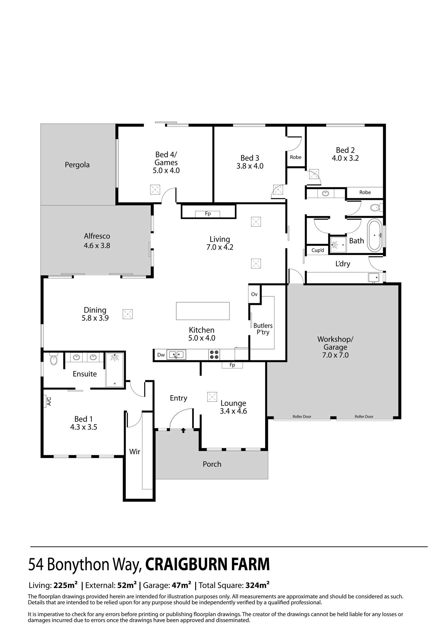 Floorplan of Homely house listing, 54 Bonython Way, Craigburn Farm SA 5051