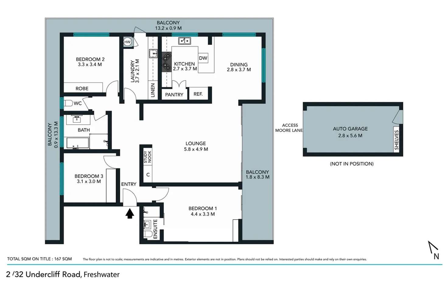 Floorplan of Homely apartment listing, 2/32 Undercliff Road, Freshwater NSW 2096