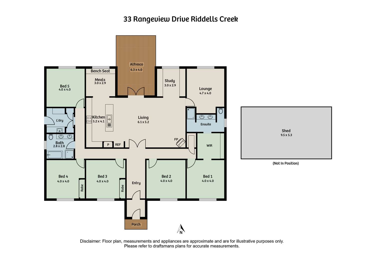 Floorplan of Homely house listing, 33 Rangeview Drive, Riddells Creek VIC 3431