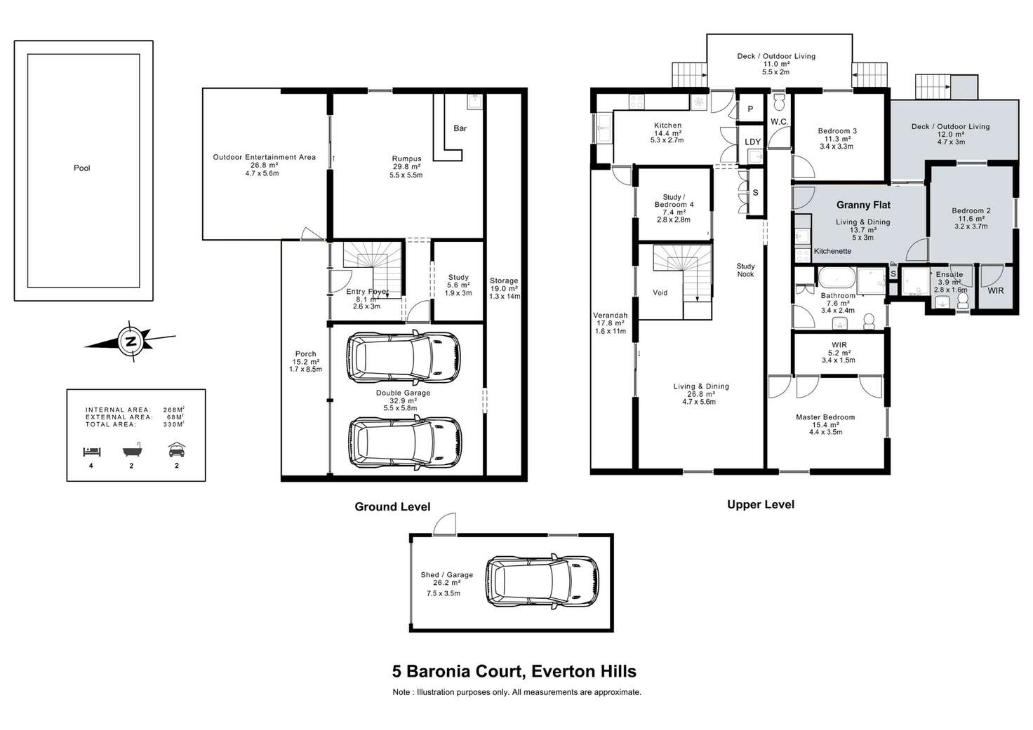 Floorplan of Homely house listing, 5 Baronia Court, Everton Hills QLD 4053