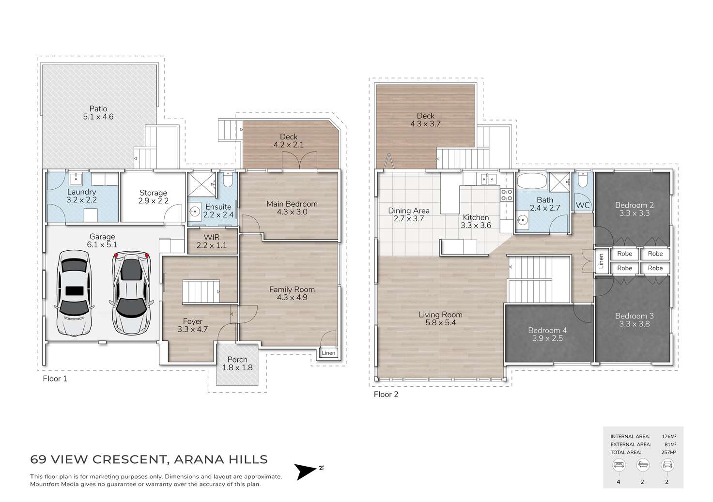 Floorplan of Homely house listing, 69 View Crescent, Arana Hills QLD 4054