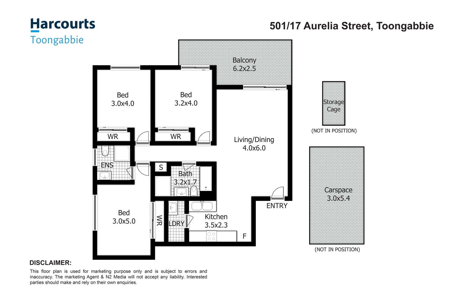 Floorplan of Homely unit listing, 501/19 Aurelia St, Toongabbie NSW 2146