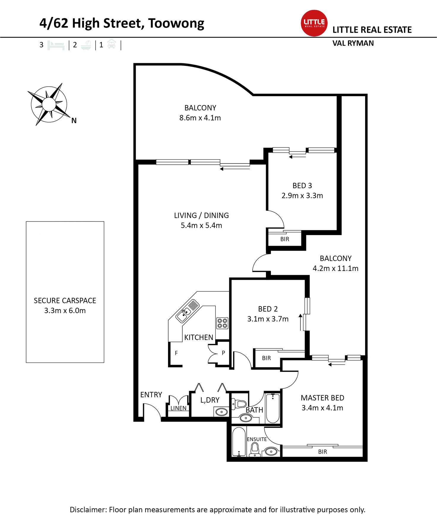 Floorplan of Homely apartment listing, 4/62 High Street, Toowong QLD 4066