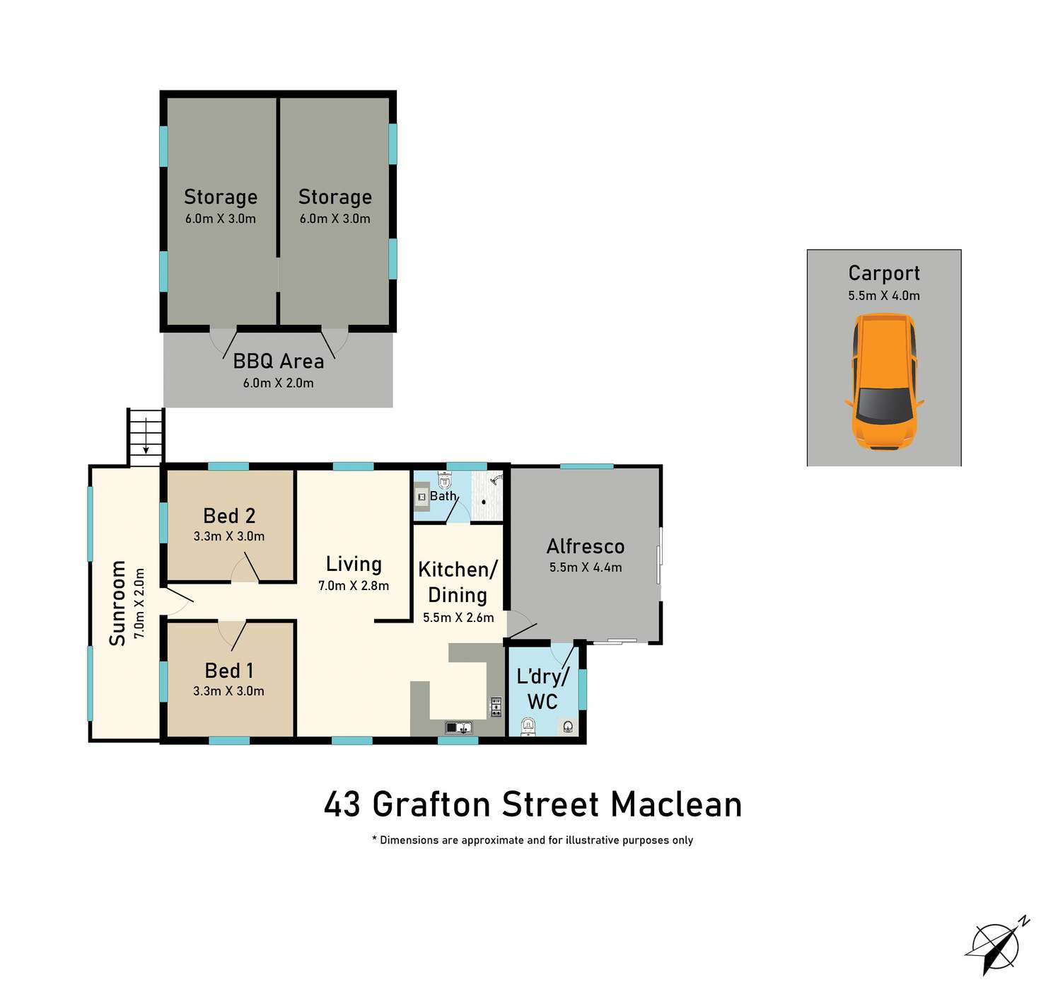 Floorplan of Homely house listing, 43 Grafton Street, Maclean NSW 2463