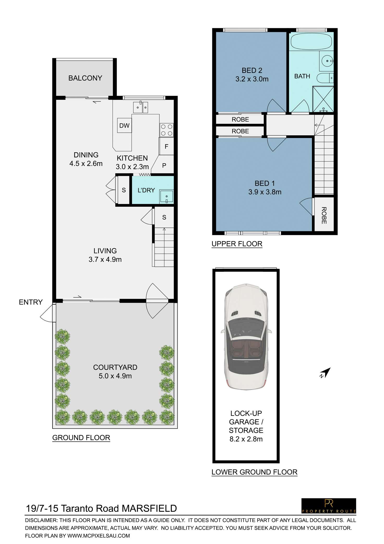 Floorplan of Homely townhouse listing, 19/7-15 Taranto Road, Marsfield NSW 2122