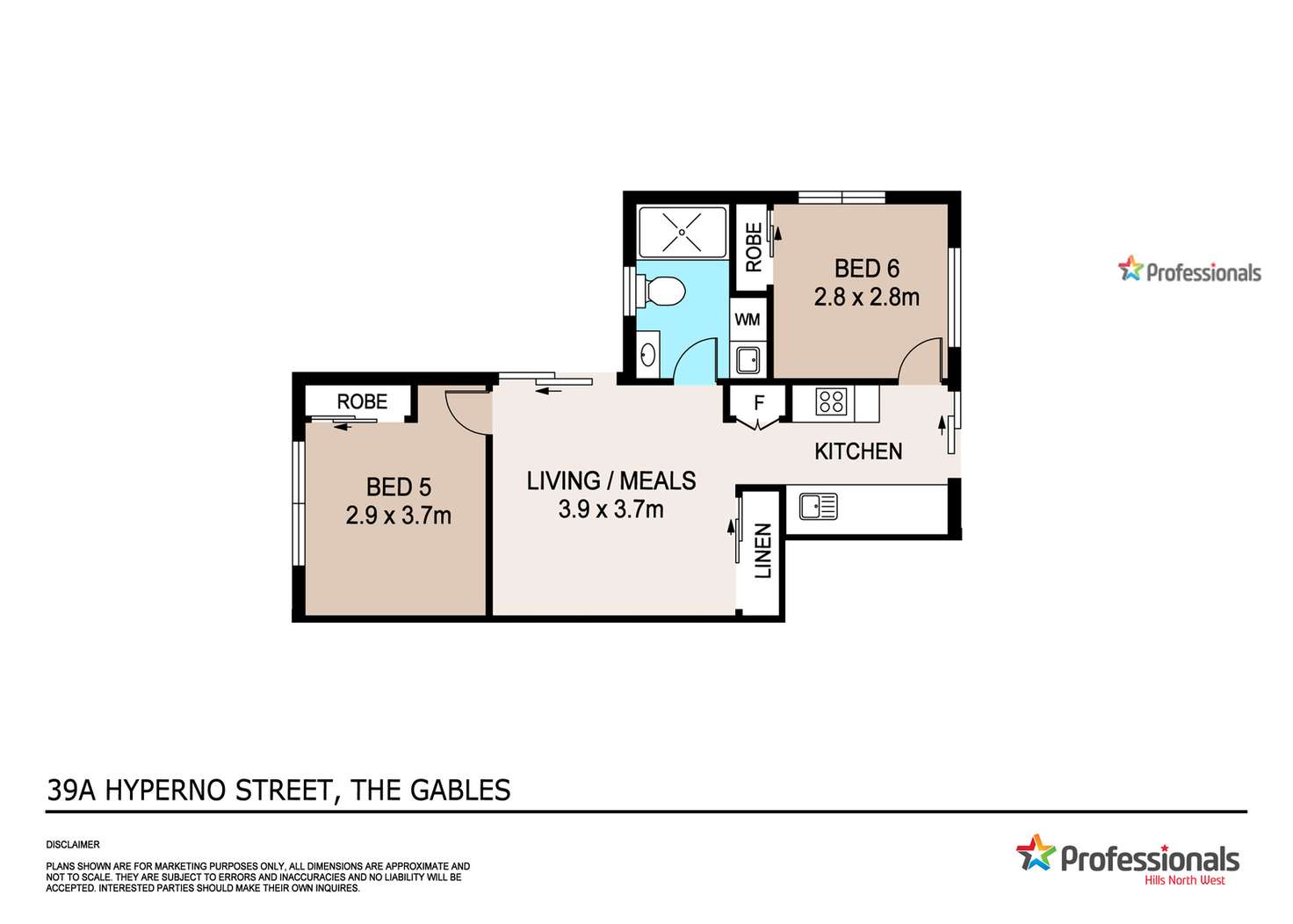 Floorplan of Homely flat listing, 39a Hyperno Street, Box Hill NSW 2765