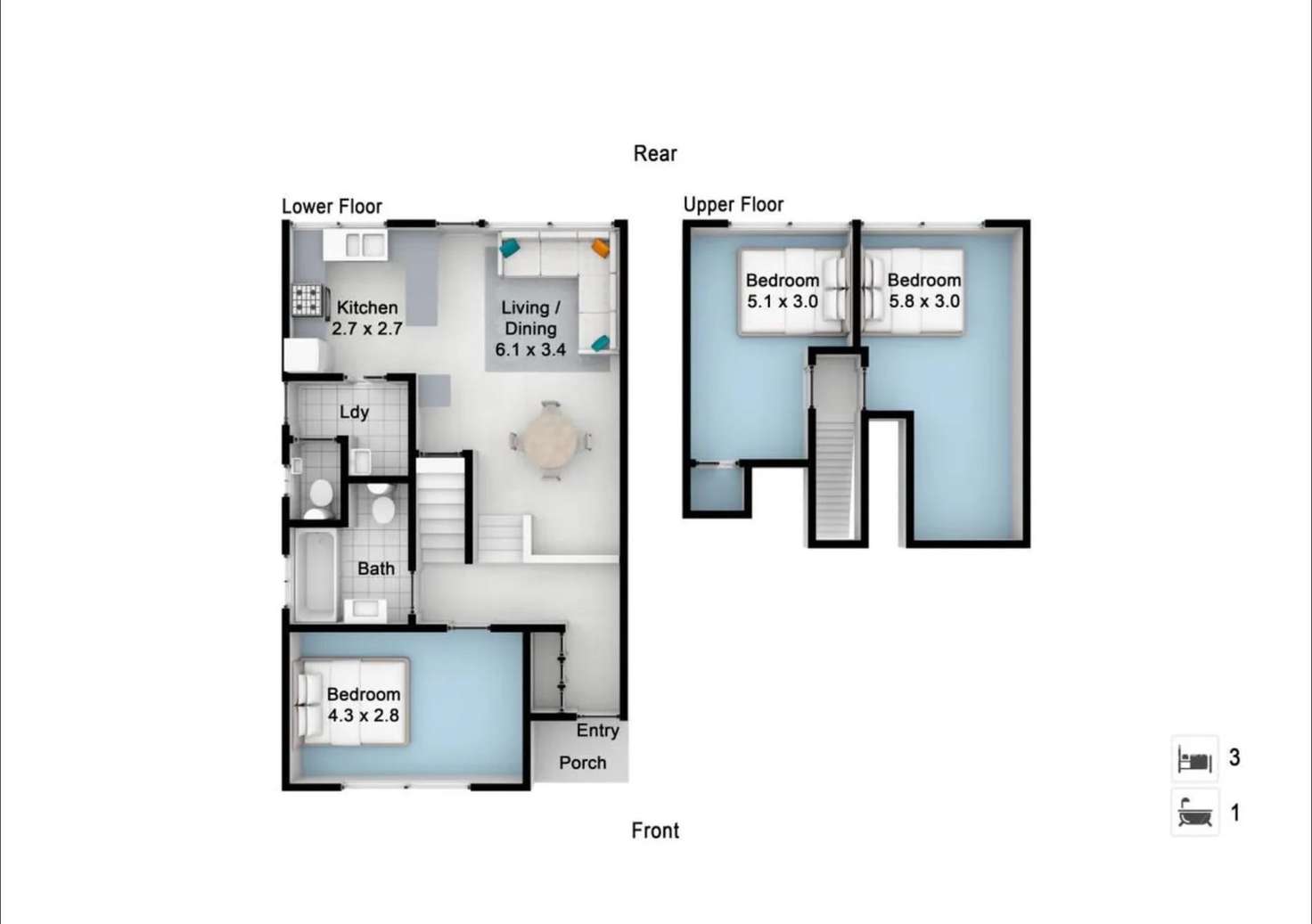 Floorplan of Homely house listing, 6/1 Byrd Place, Tregear NSW 2770
