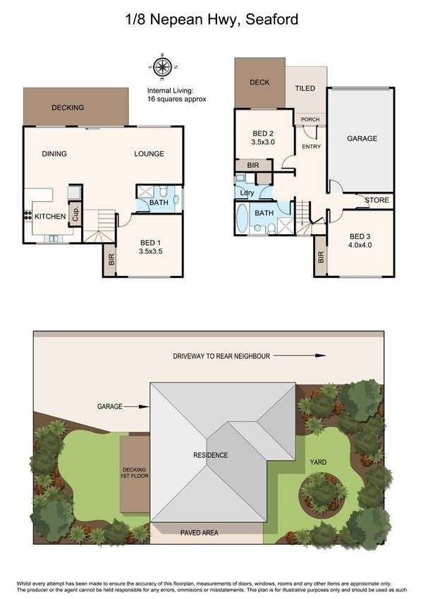 Floorplan of Homely house listing, 1/8 Nepean Highway, Seaford VIC 3198