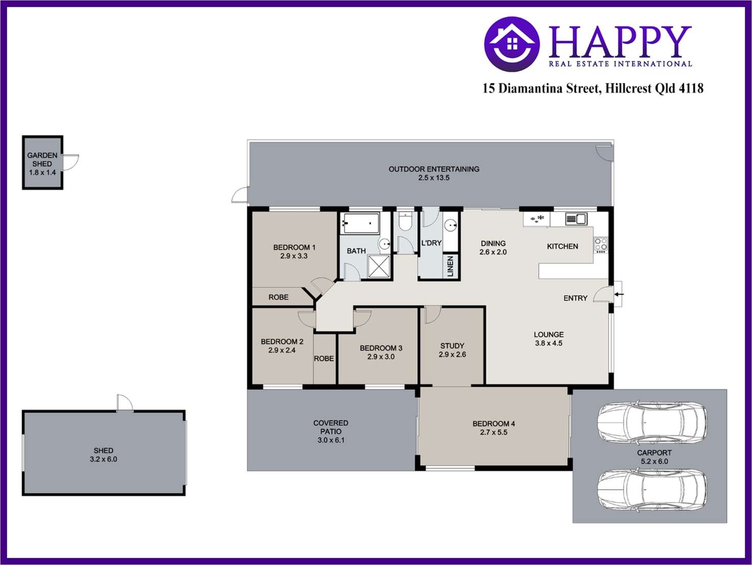 Floorplan of Homely house listing, 15 Diamantina Street, Hillcrest QLD 4118