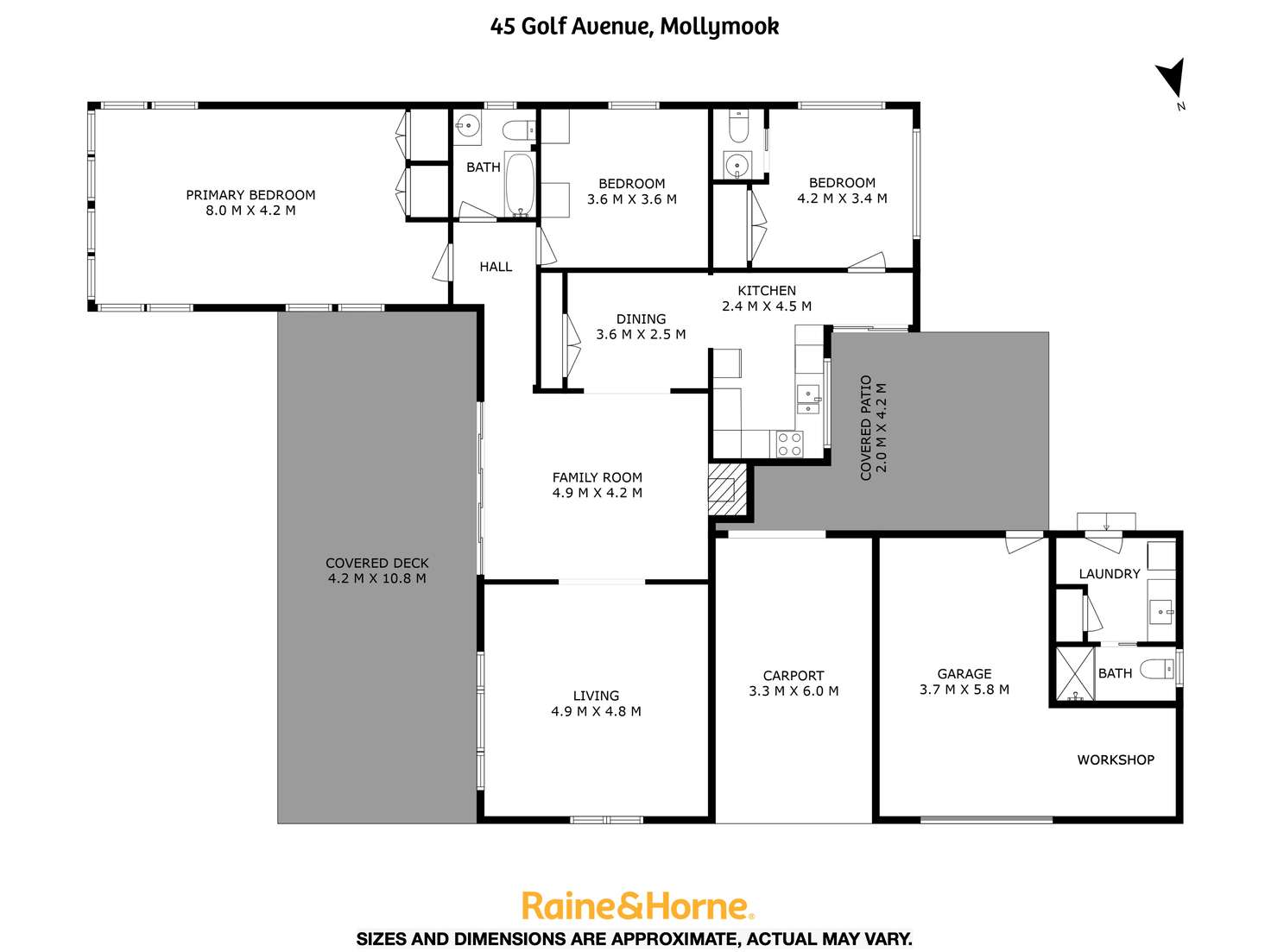 Floorplan of Homely house listing, 45 Golf Avenue, Mollymook NSW 2539