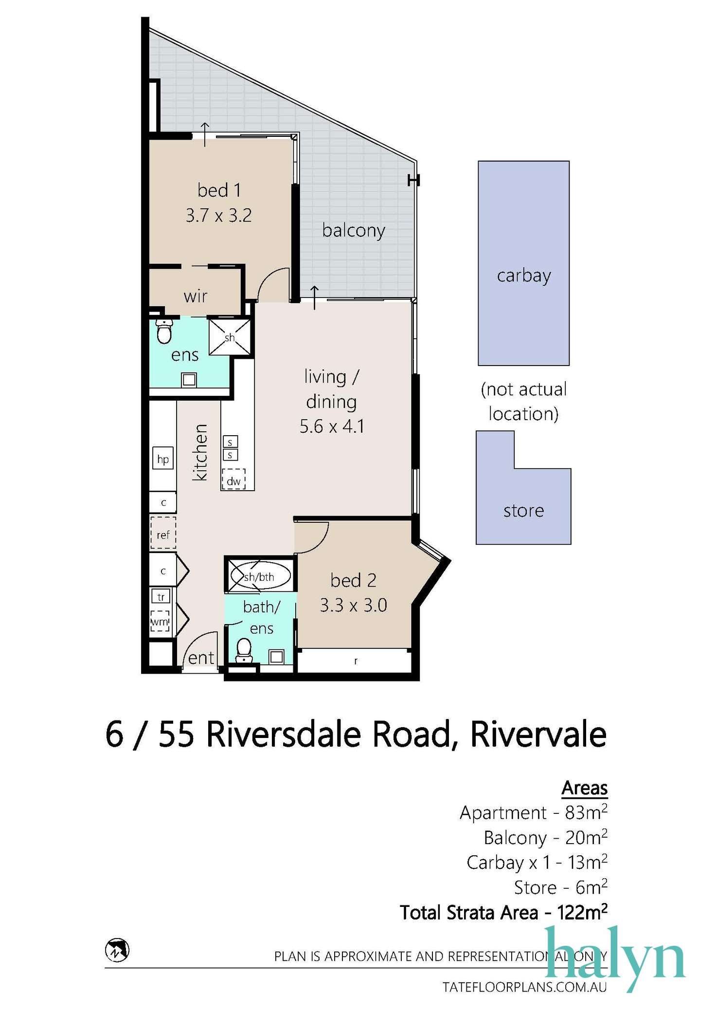 Floorplan of Homely apartment listing, 6/55 Riversdale Road, Rivervale WA 6103