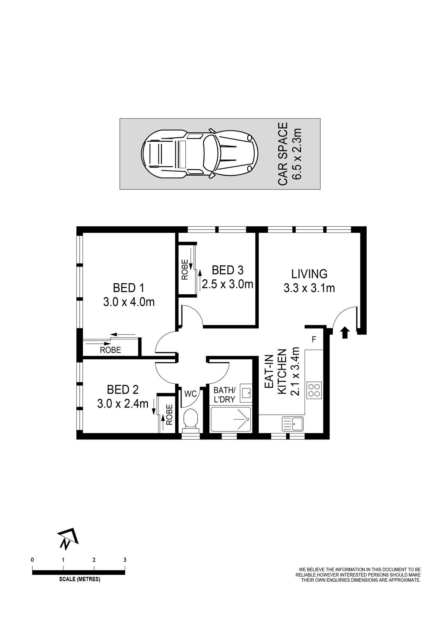 Floorplan of Homely unit listing, 1/9 McCourt Street, Wiley Park NSW 2195
